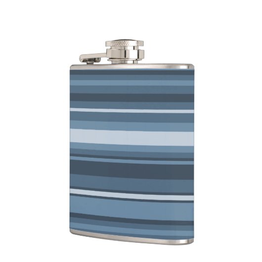 Grijsblauwe strepen heupfles (Links)
