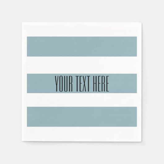 Grijsblauwe strepen servet (Voorkant)