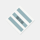 Grijsblauwe strepen servet (Hoek)