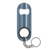 Grijsblauwe strepen sleutelhanger flessenopener (Achterkant)