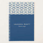 Grijsblauwe tegelprint planner (Voorkant)