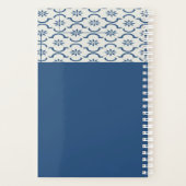 Grijsblauwe tegelprint planner (Achterkant)