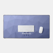 Grijsblauwe verloop geometrisch mesh patroon Monog Bureaumat (Keyboard & Muis)