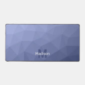 Grijsblauwe verloop geometrisch mesh patroon Monog Bureaumat (Voorkant)