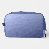 Grijsblauwe verloop geometrisch mesh patroon toilettasje (Voorkant)