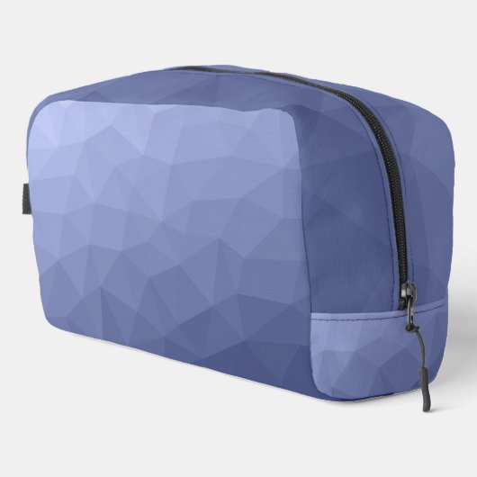 Grijsblauwe verloop geometrisch mesh patroon toilettasje (Rechterhoek)
