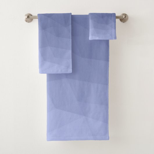Grijsblauwe verloop geometrisch meshpatroon bad handdoek (Insitu)