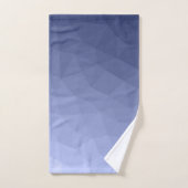 Grijsblauwe verloop geometrisch meshpatroon bad handdoek (Handdoek)