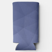 Grijsblauwe verloop geometrisch meshpatroon seltzer blikjeskoeler (Achterkant)