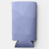 Grijsblauwe verloop geometrisch meshpatroon seltzer blikjeskoeler (Voorkant)