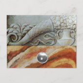 GRIJSBRUINE CORNUCOPIE MET WITTE EDELSTEEN FEESTDAGENKAART (Voorkant)