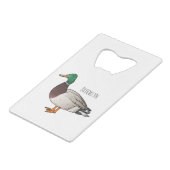 Grijsbuikmierklauwier Creditkaart Flessenopener (Achterkant Gekanteld)