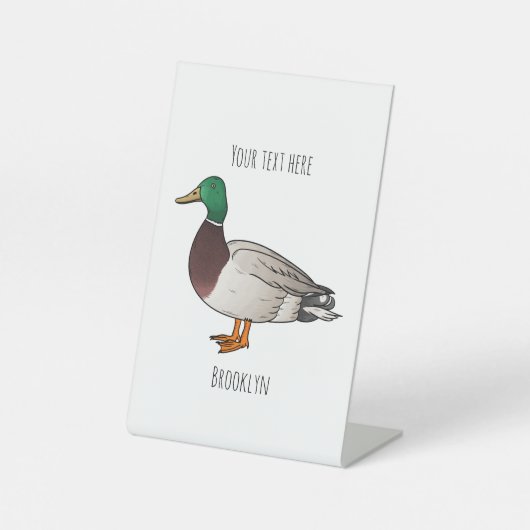 Grijsbuikmierklauwier Reclamebord Met Voetstuk (Voorkant)