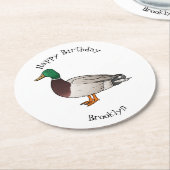 Grijsbuikmierklauwier Ronde Kartonnen Onderzetter (Gebogen)