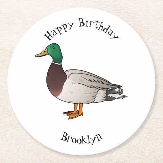 Grijsbuikmierklauwier Ronde Kartonnen Onderzetter (Voorkant)