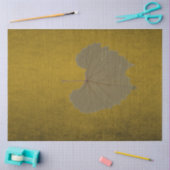 Grijsdroog blad op noodlijdende mosterd tissuepapier (Craft)