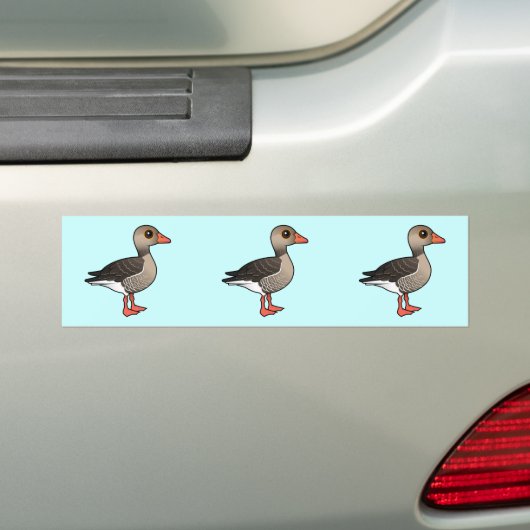 grijsgans bumpersticker (Op auto)