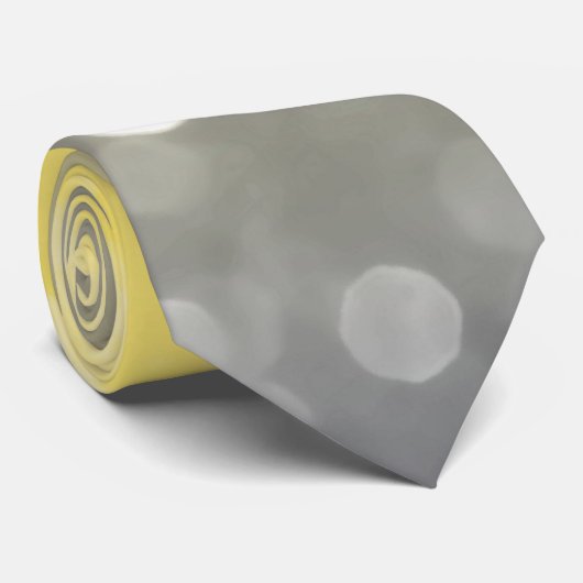 Grijsgele dunne kever stropdas (Opgerold)