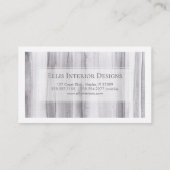 Grijsgestreepte Waterverf Visitekaartje (Achterkant)