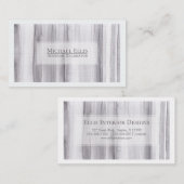 Grijsgestreepte Waterverf Visitekaartje (Voorkant / Achterkant)