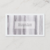 Grijsgestreepte Waterverf Visitekaartje (Voorkant)