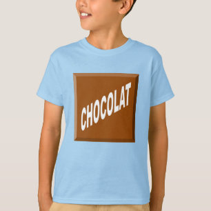 Grijsgrijze T-shirt voor kinderen Design CHOCOLAT