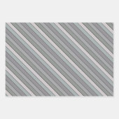 Grijsgroen met zwarte strepen op Waterverf papier Inpakpapier Vel (Voorkant 3)