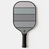 Grijsgroen met zwarte strepen op Waterverf papier Pickleball Paddle (Achterkant)