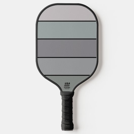 Grijsgroen met zwarte strepen op Waterverf papier Pickleball Paddle (Voorkant)