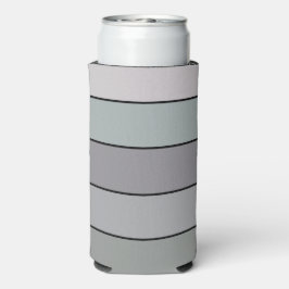 Grijsgroen met zwarte strepen op Waterverf papier Seltzer Blikjeskoeler