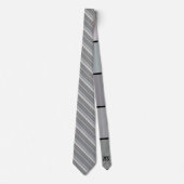 Grijsgroen met zwarte strepen op Waterverf papier Stropdas (Voorkant)