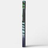 Grijsgroen mozaïek met zacht gesculpte satin Case-Mate iPhone case (Achterkant / Links)