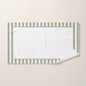 Grijsgroene en witte streep bad handdoek (Handdoek)