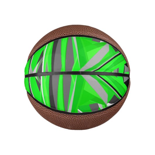 Grijsgroene geometrie basketbal (Voorkant)