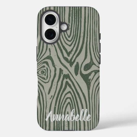 Grijsgroene iPhone 16 Hoesje (Achterkant)