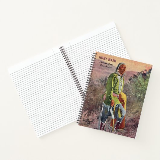 Grijsharige indiaanse notitieboek (Binnen)