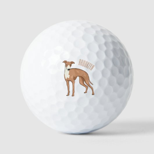 Grijsherder cartoonillustratie golfballen (Voorkant)
