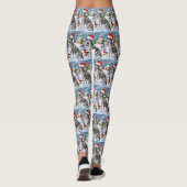Grijshond Winter Wonderland Kerstvreugde Leggings (Achterkant)