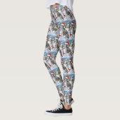 Grijshond Winter Wonderland Kerstvreugde Leggings (Links)