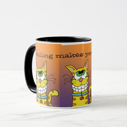 Grijskat Mok (Voorkant links)