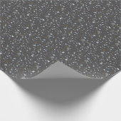 Grijskleurig, donkerterrazzo, naadloos patroon cadeaupapier (Hoek)