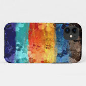 grijskleurig floreel patroon Case-Mate iPhone case (Achterkant (horizontaal))