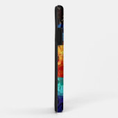 grijskleurig floreel patroon Case-Mate iPhone case (Achterkant/rechts)