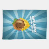 Grijskleurige patroontorchon theedoek (Horizontaal)