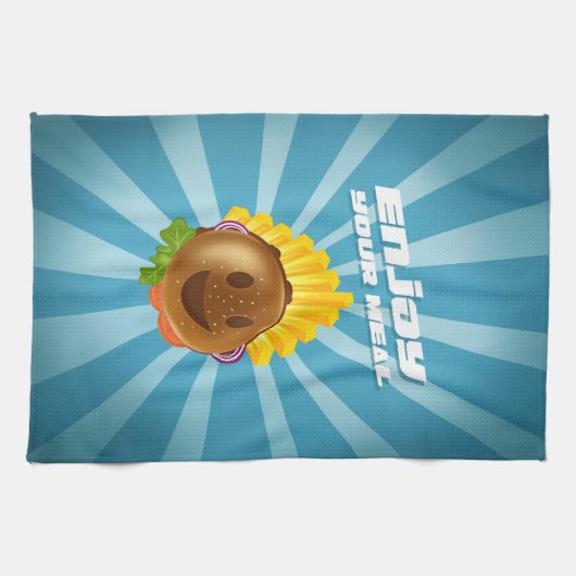 Grijskleurige patroontorchon theedoek (Horizontaal)