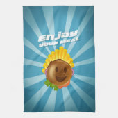 Grijskleurige patroontorchon theedoek (Verticaal)