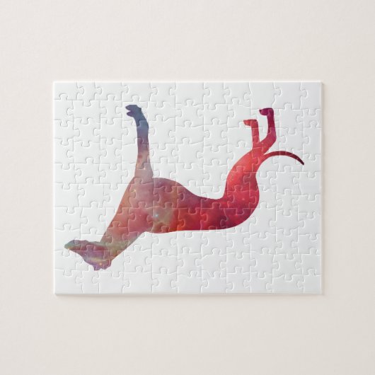 Grijskosmos silhouette legpuzzel (Horizontaal)