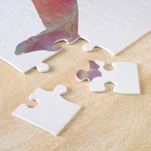 Grijskosmos silhouette legpuzzel (Zijkant)