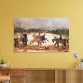 Grijspaarden Canvas Afdruk (Insitu (Woonkamer))