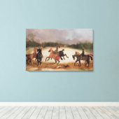 Grijspaarden Canvas Afdruk (Insitu (Houten vloer))